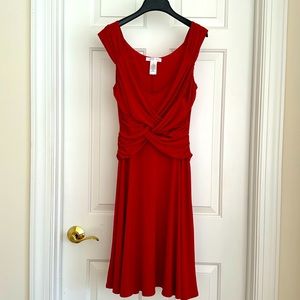 London Times Dress Size 10 Red Sleeveless Party Special Occasion Wear